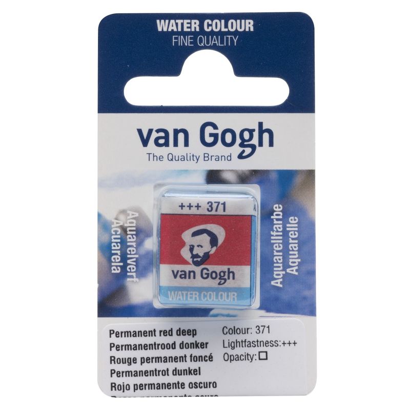 Akvarelmaling - Van Gogh half pan Permanent red deep 371