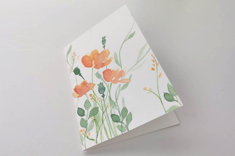 Poppies - DIY akvarelkit med valmuer