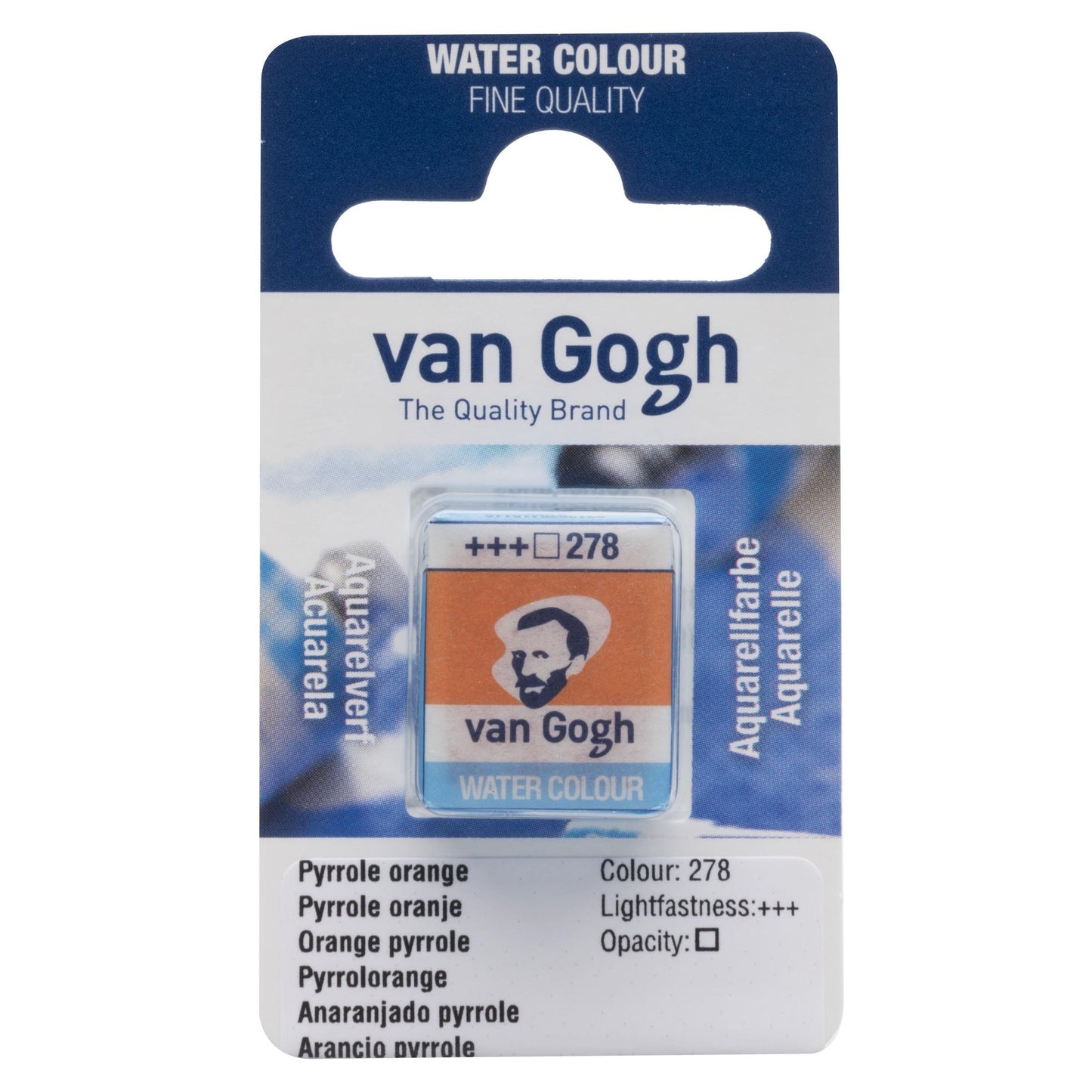 Akvarelmaling - Van Gogh half pan Pyrrole orange 278