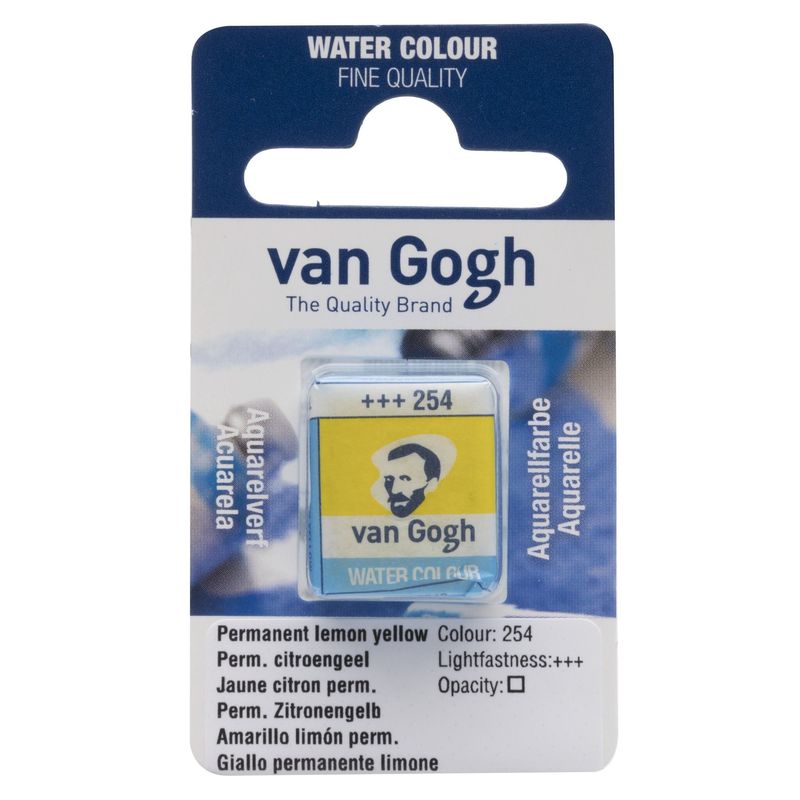 Akvarelmaling - Van Gogh half pan Permanent lemon yellow 254