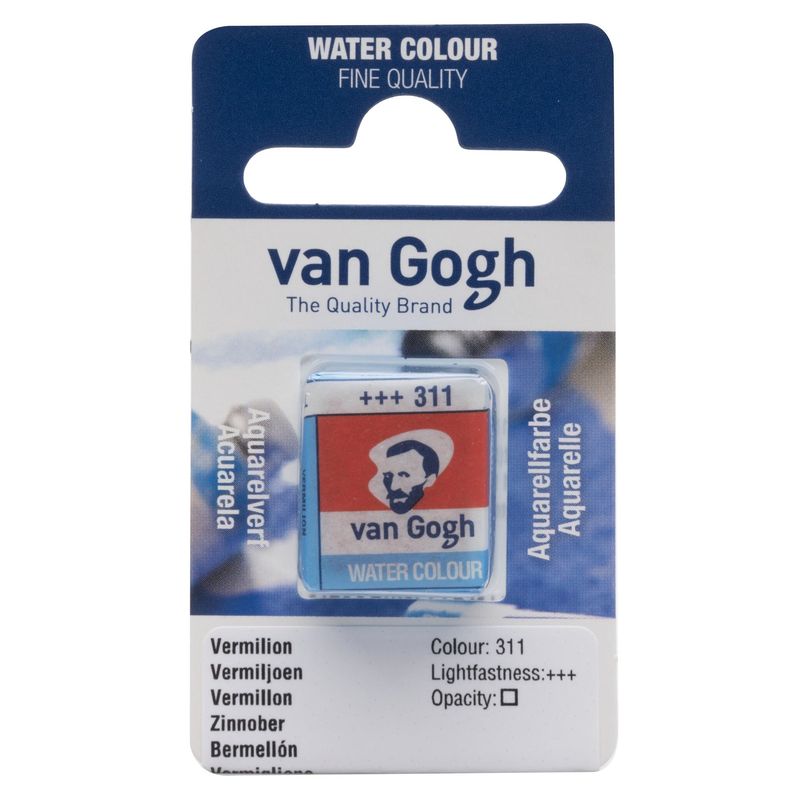 Akvarelmaling - Van Gogh half pan Vermilion 311