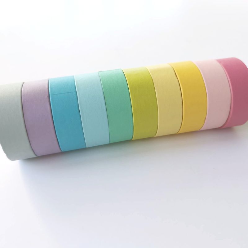 Masking tape i pastelfarver, 10 stk.