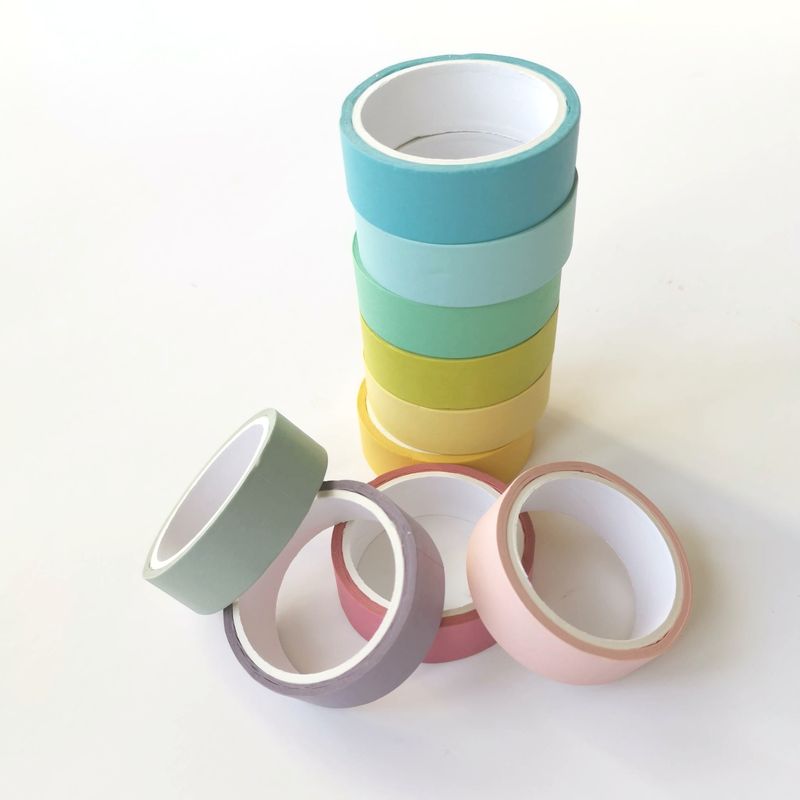 Masking tape i pastelfarver, 10 stk.