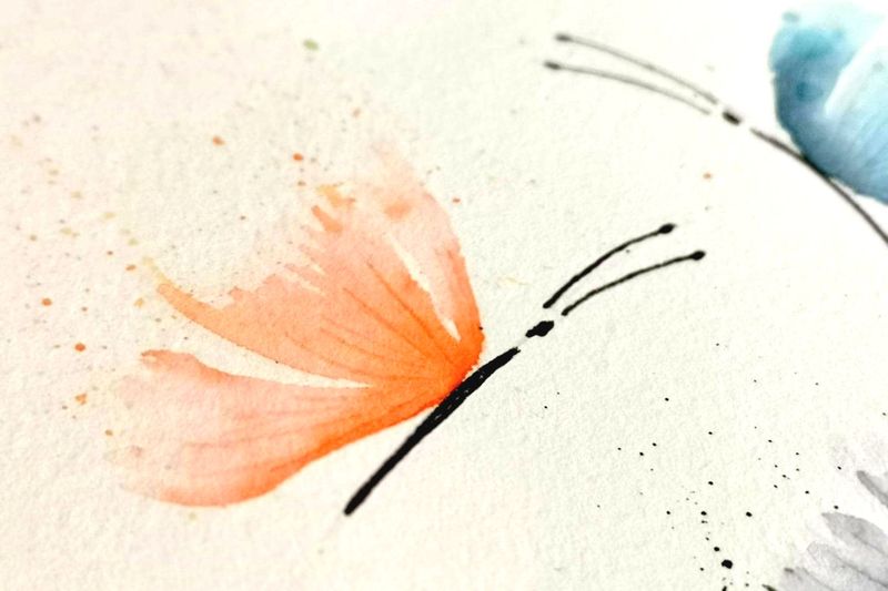 Materialepakke til online akvarel LIVE workshop  Loose Watercolour Butterflies