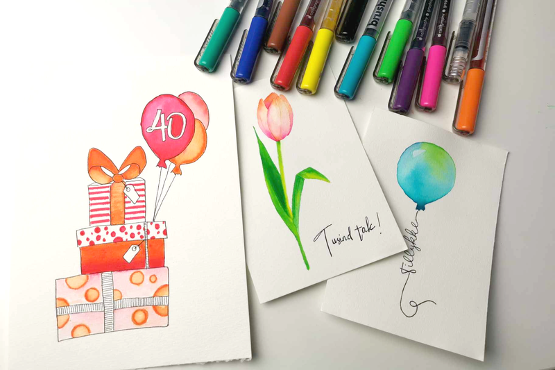 CELEBRATION - Fødselsdagskort og tillykkekort med Karin Brushmarker Pro