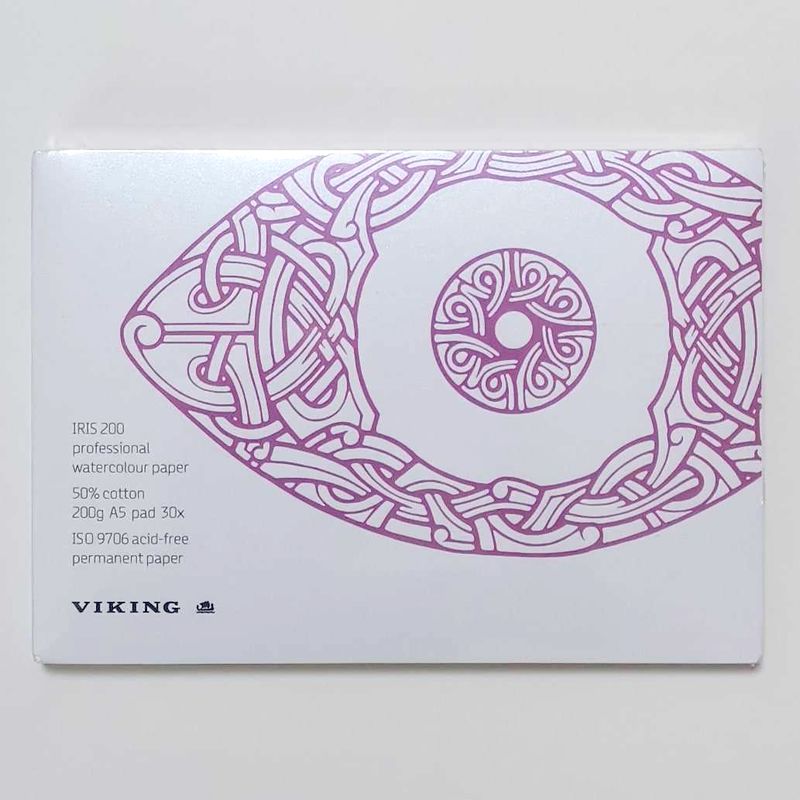 Akvarel blok A5 200g 50% bomuld, Viking Iris