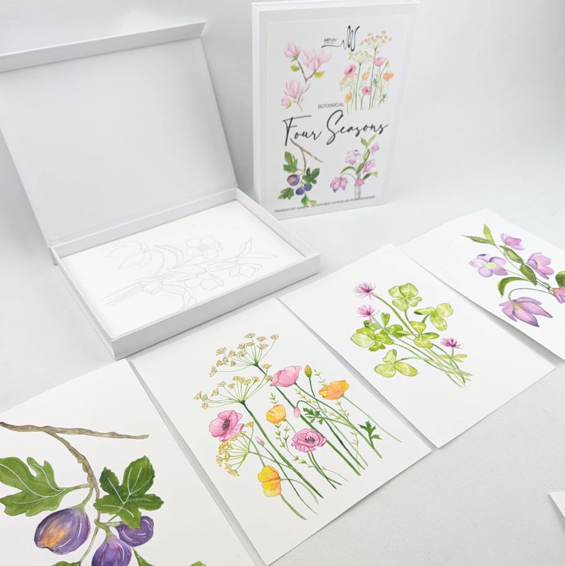 malekort med fortrykte motiver