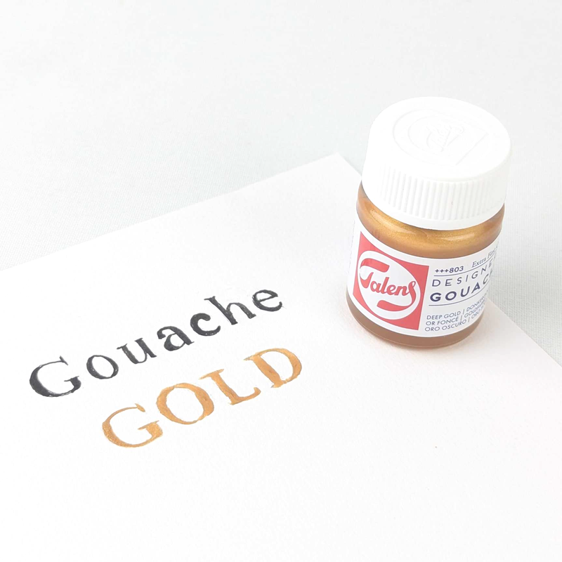 Gouache maling, guld 16ml