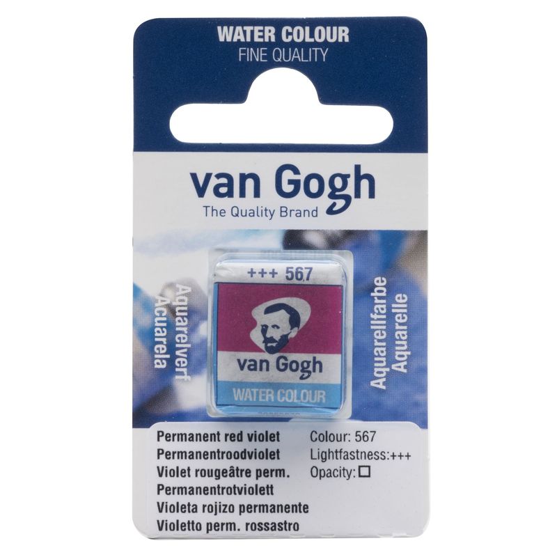 akvarelmaling Van Gogh half pan Permanent red violet 567
