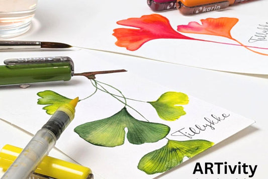 Akvarel Brushmarkers Pro - fysisk workshop 21.4