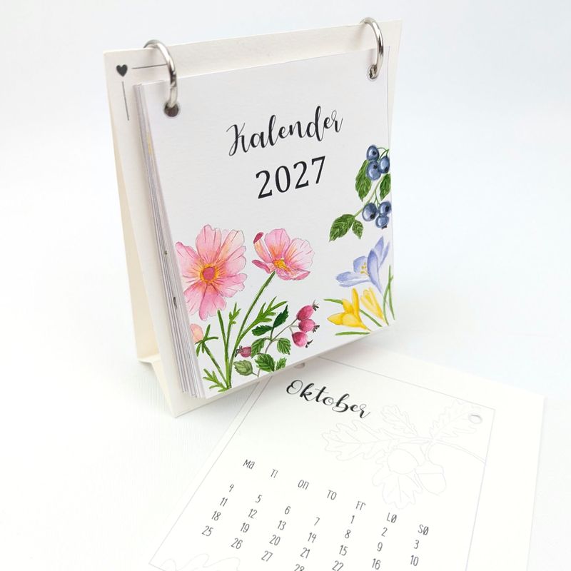 Akvarel bordkalender mal selv
