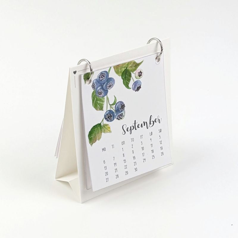 September kalenderside akvarel mal selv kalender