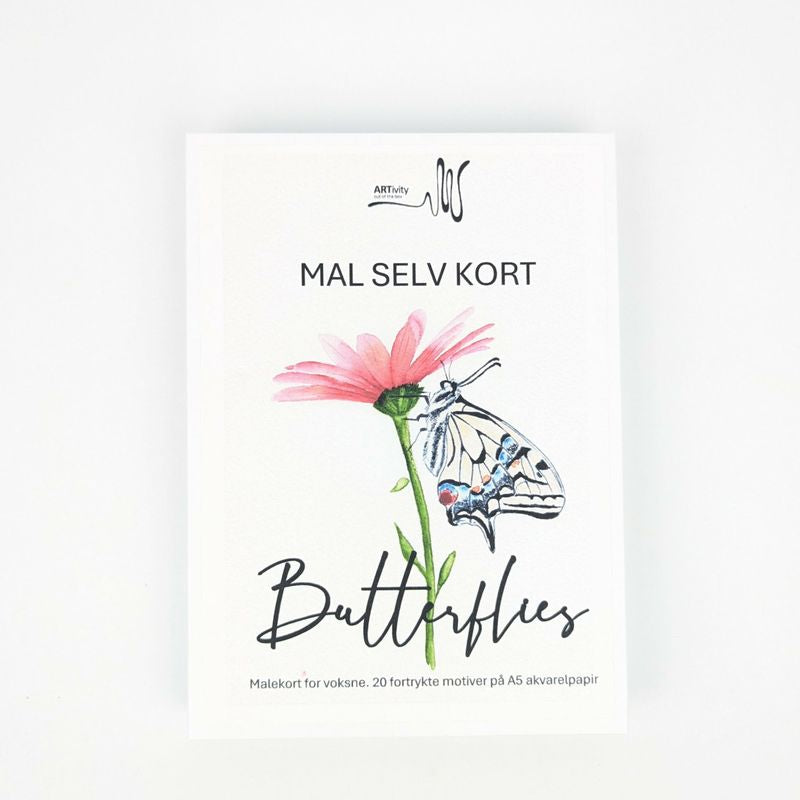 Fortrykte malemotiver med sommerfugle