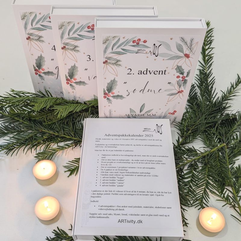 DIY akvarel adventskalender