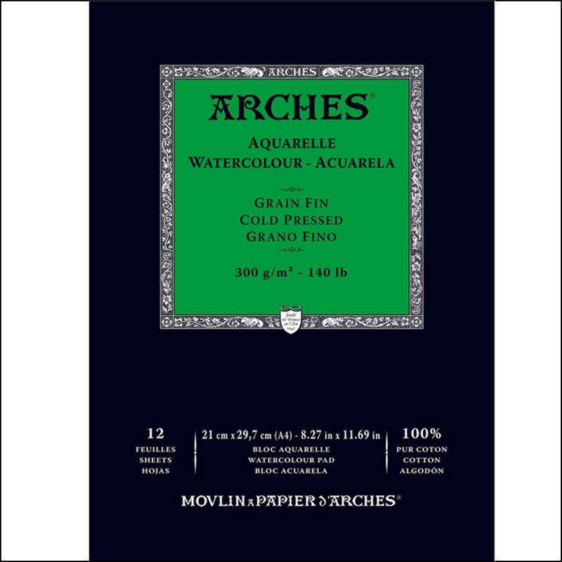 Arches Akvarel A4 blok 100% bomuld