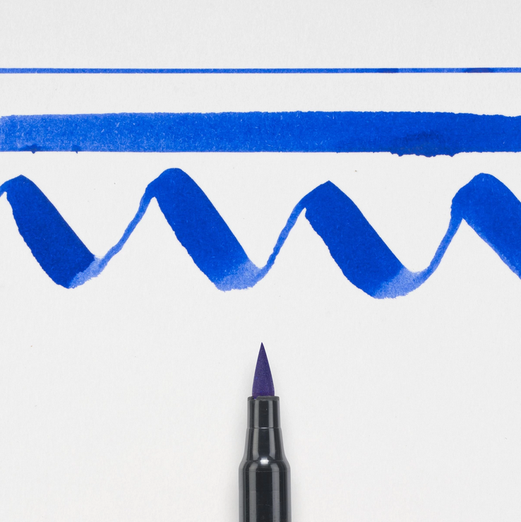 Koi Coloring Brush Pen blue akvareltusch