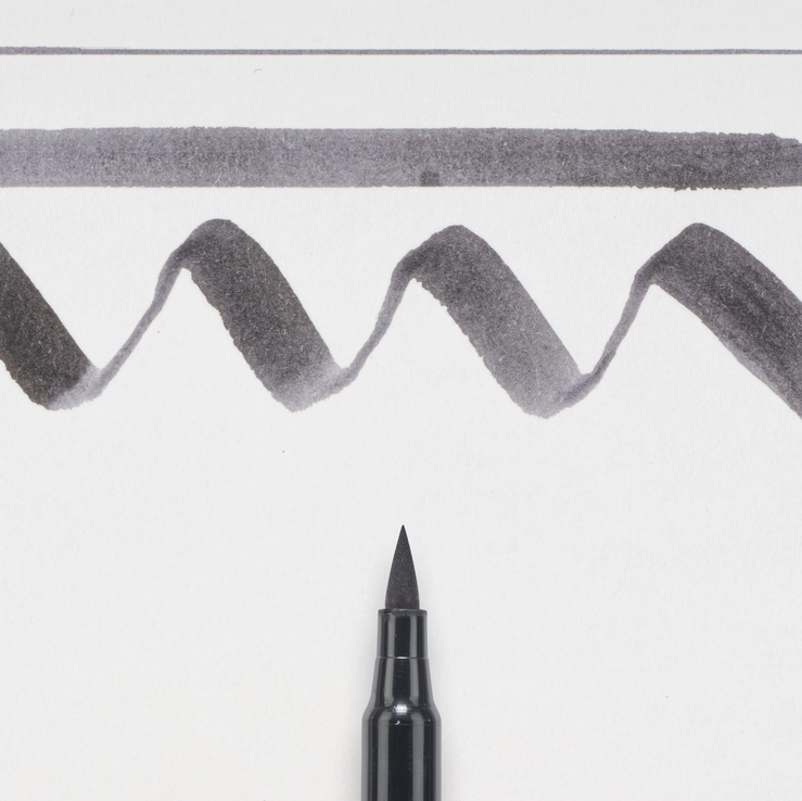 Koi Coloring Brush Pen dark warm gray akvareltusch