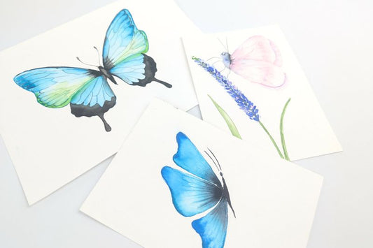 Akvarelworkshop for begyndere - Butterflies 12.8