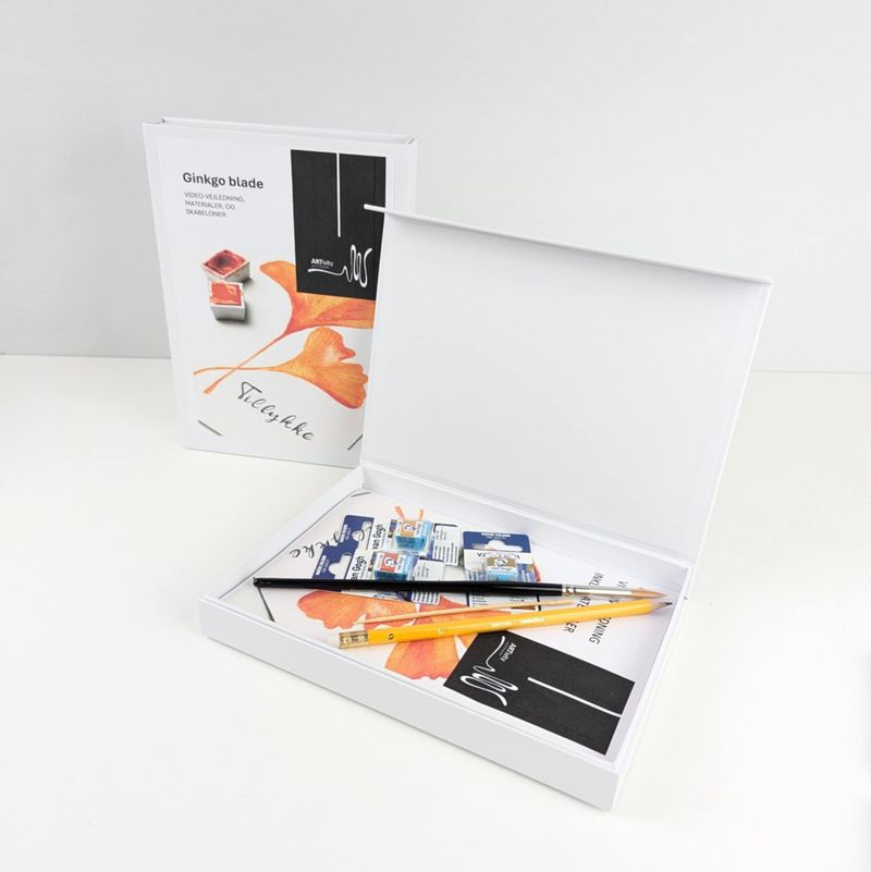 Kunstidé med materialepakke - Ginkgo m. pans