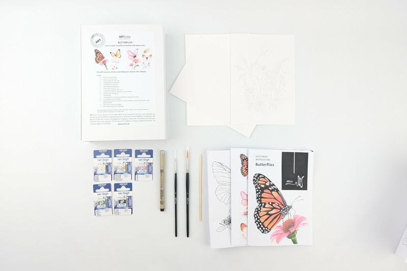 Butterflies - Akvarelkit med sommerfugle