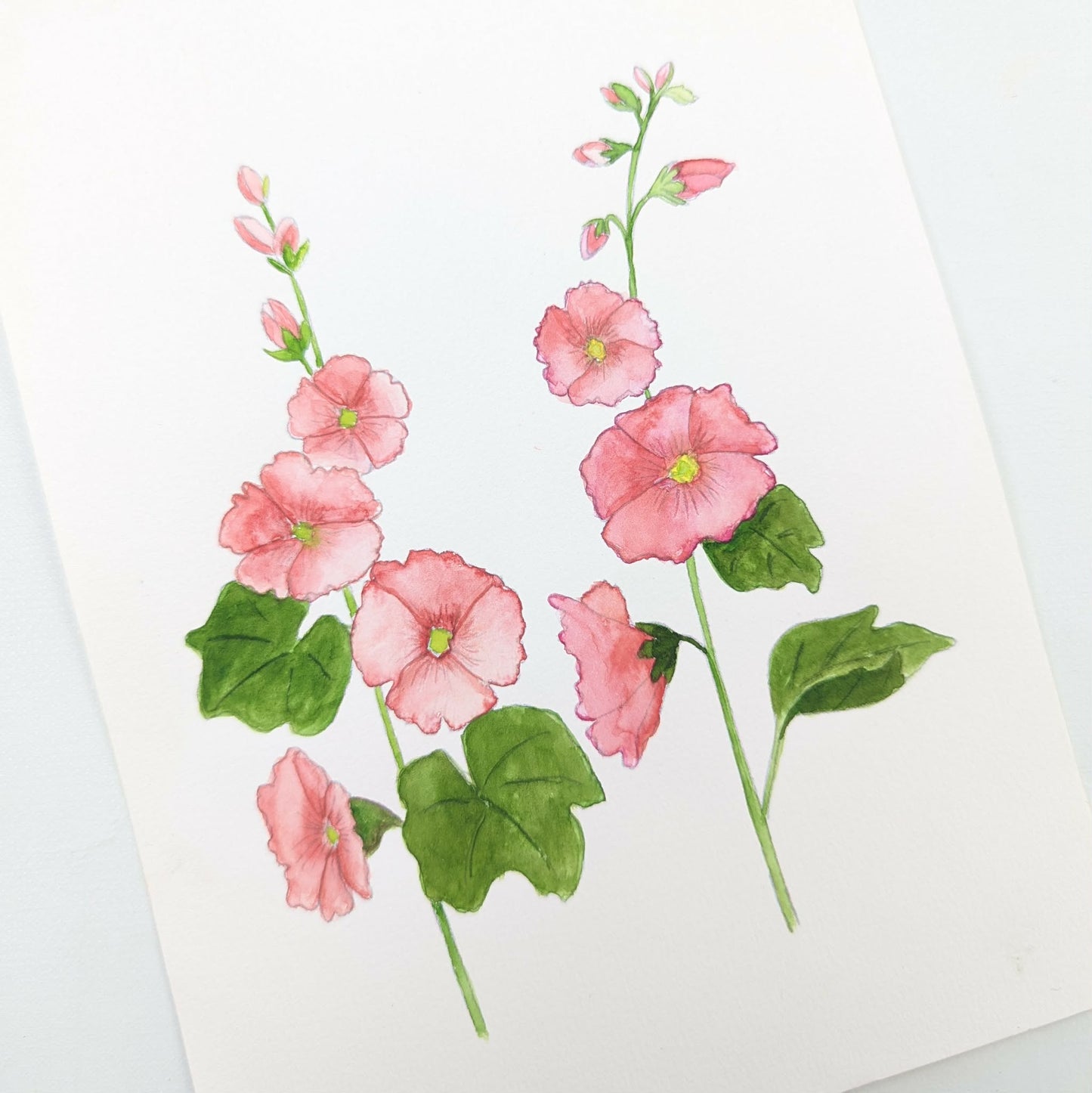 A5 akvarel Mal-selv kort - SUMMER GARDEN