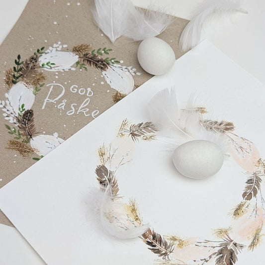 Kunstidé med materialepakke - Påskekrans