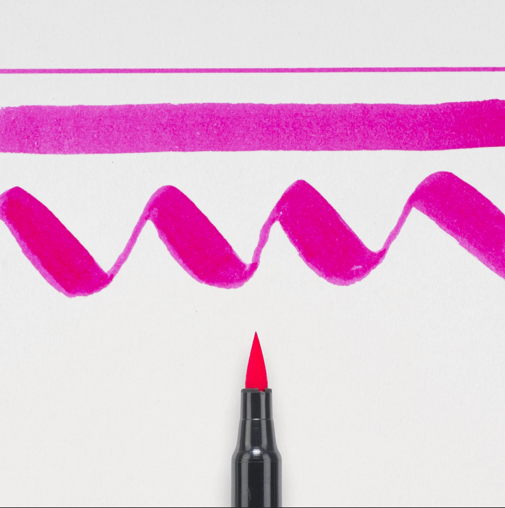 Koi Coloring Brush Pen pink akvareltusch