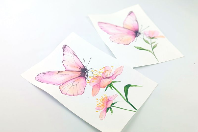 Butterflies - Akvarelkit med sommerfugle