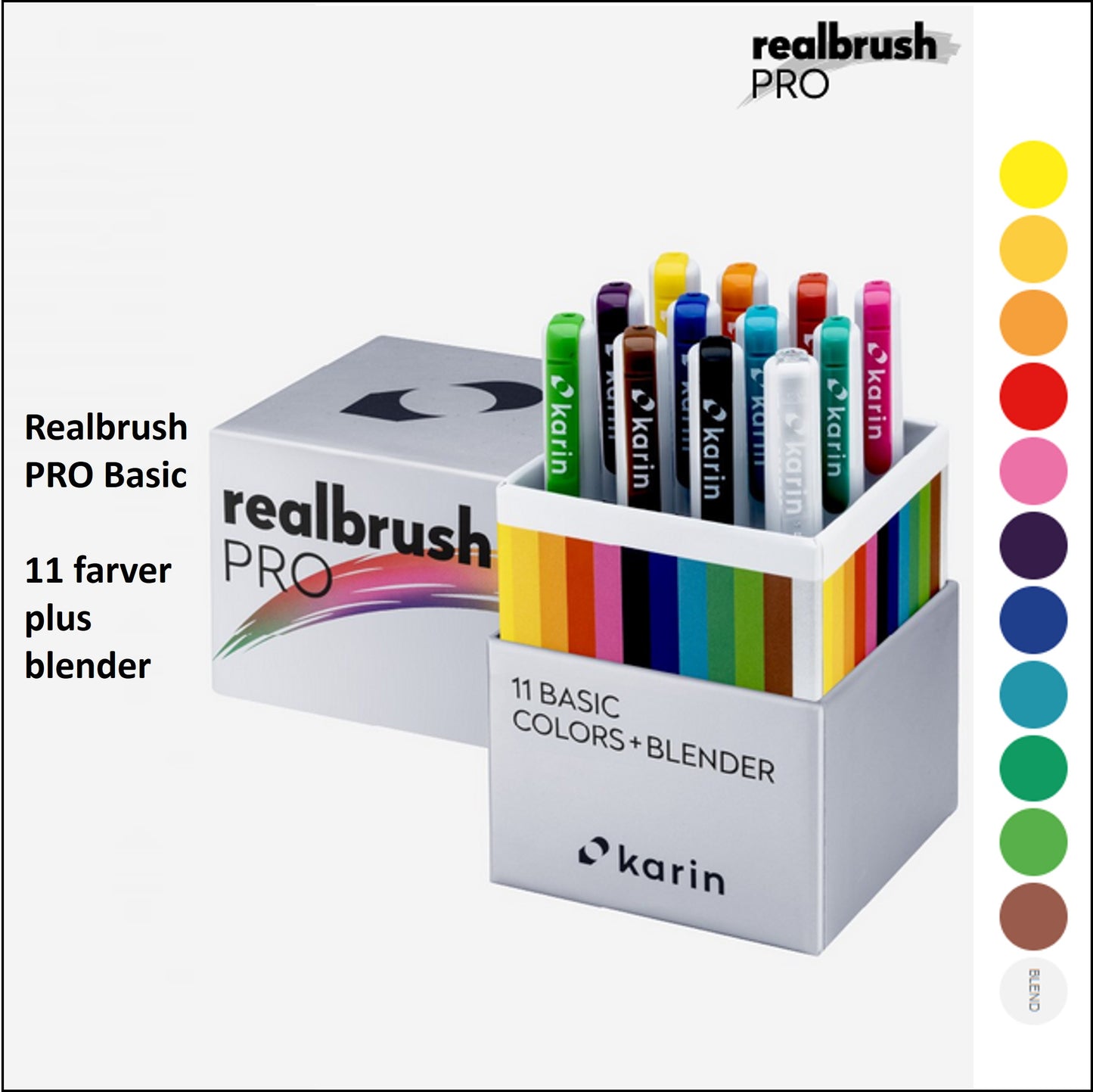 Karin Realbrush Pro forskellige sæt