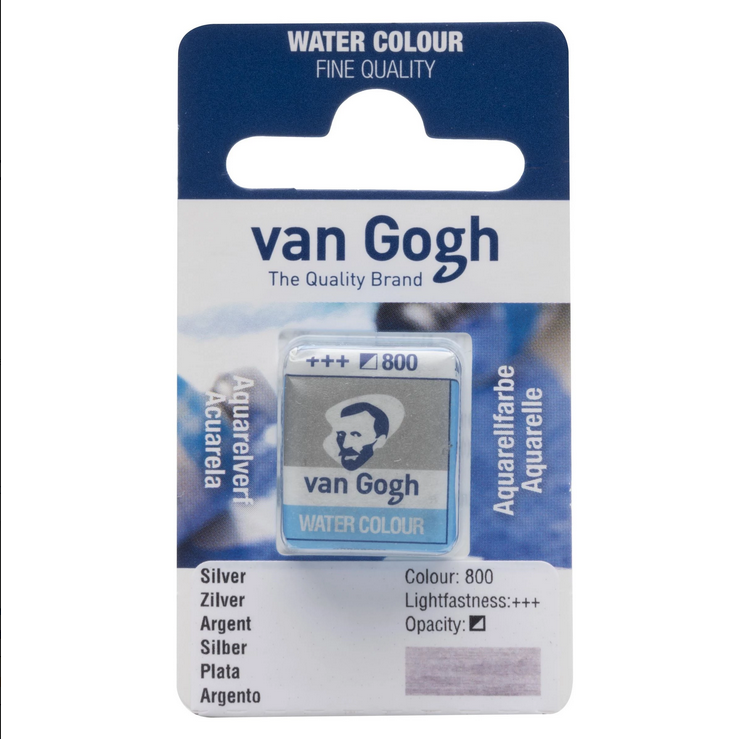 Akvarelmaling - Van Gogh half pan silver 800