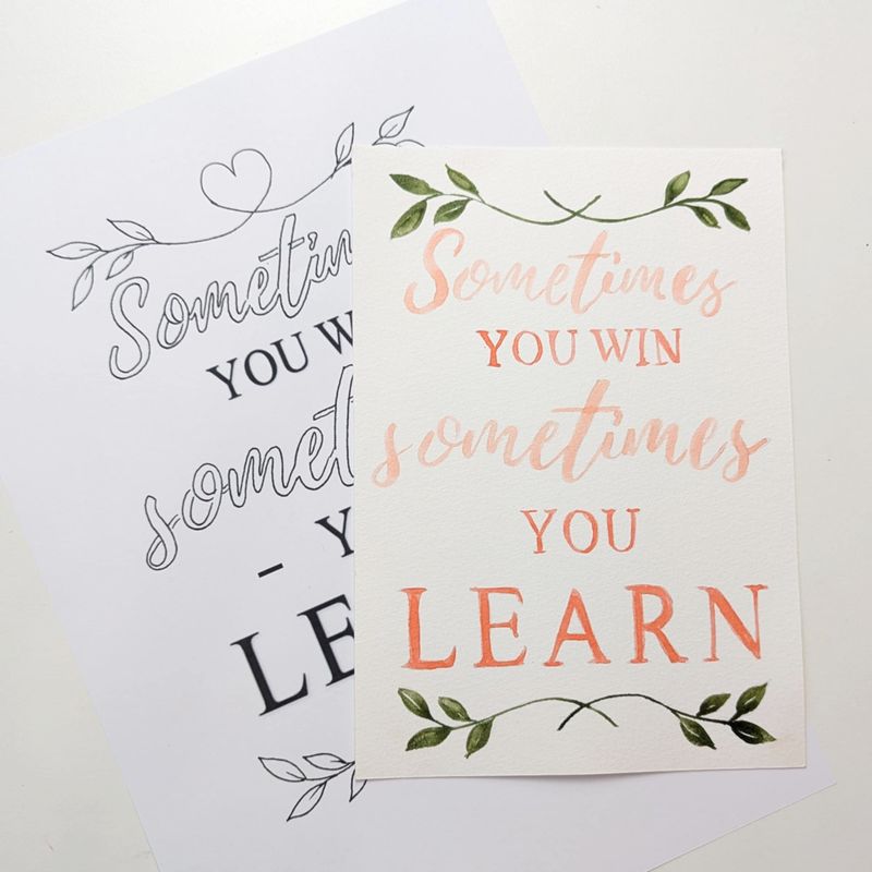 Skabelon citat Sometimes you win