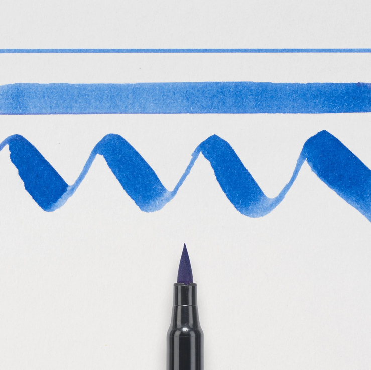 Koi Coloring Brush Pen steel blue akvareltusch