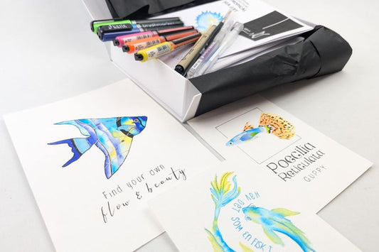 akvarelkit med brushmarker