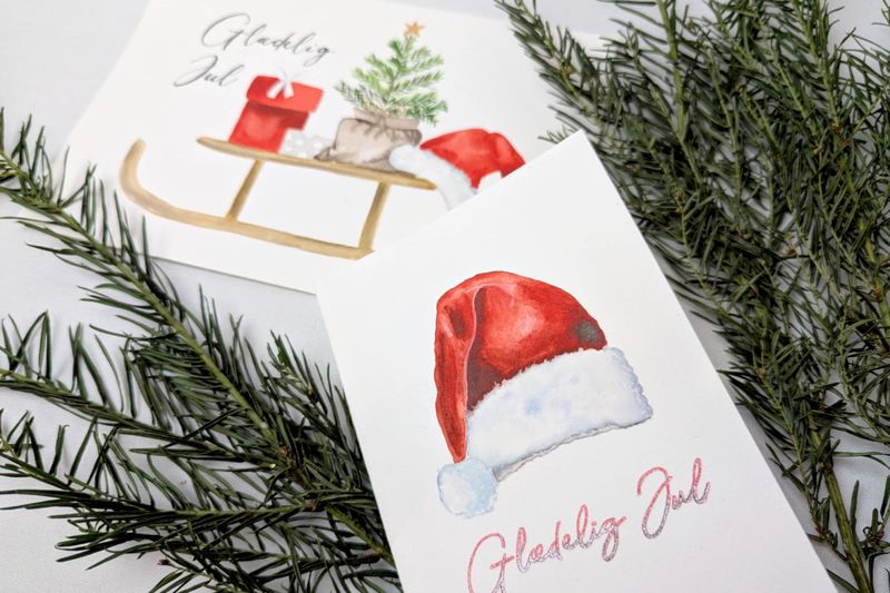 Jule-akvarel-workshop i VEJLE 22. november