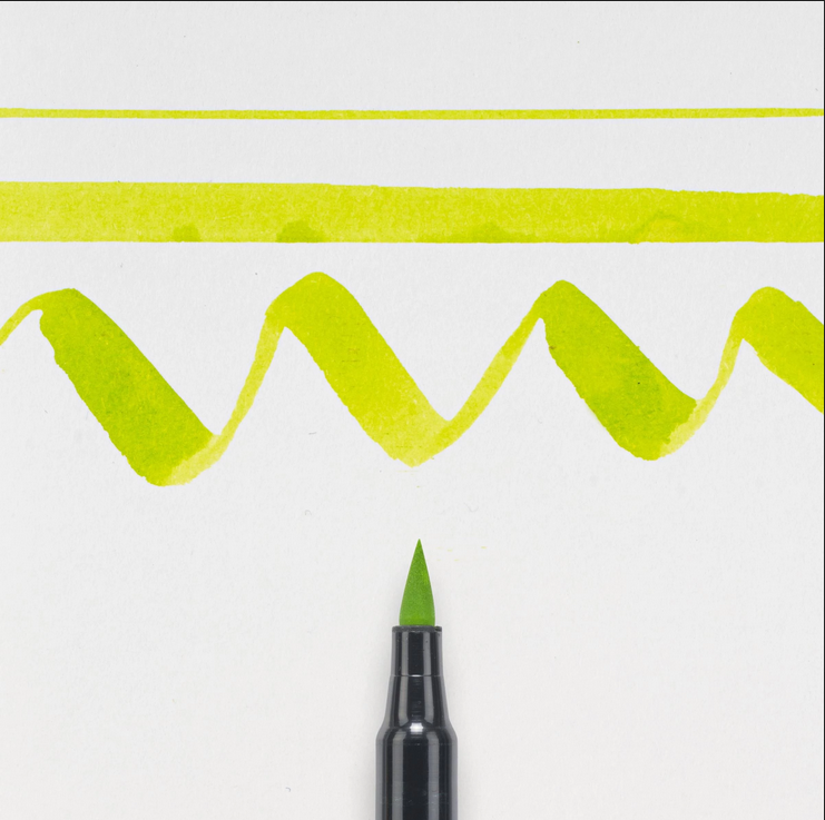 Koi Coloring Brush Pen yellow green akvareltusch