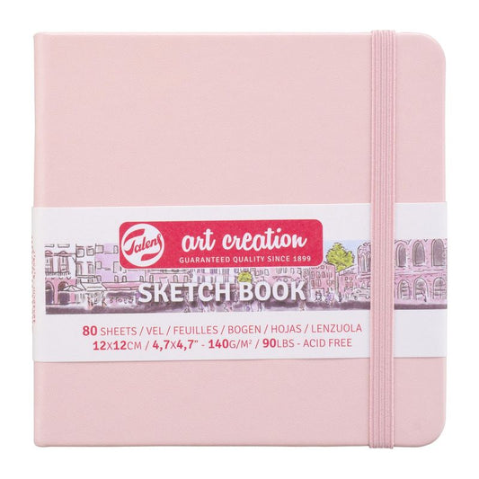 Art Creation sketchbook 12 x 12 cm Pastel pink