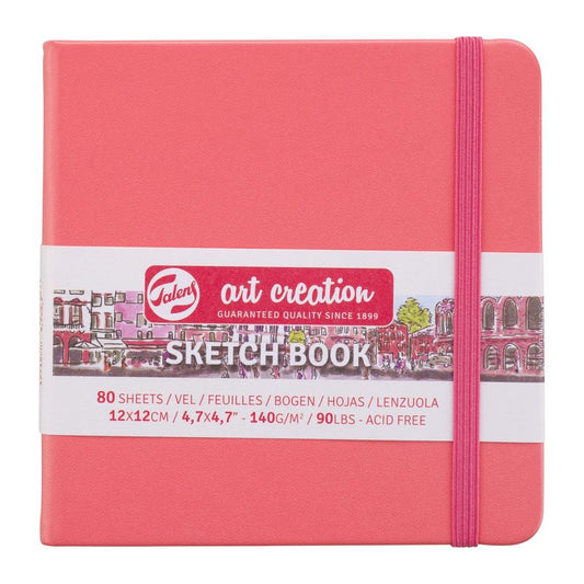Creation sketchbook 12 x 12 cm Coral red
