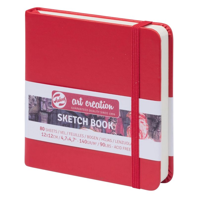 Art Creation sketchbook 12 x 12 cm Red