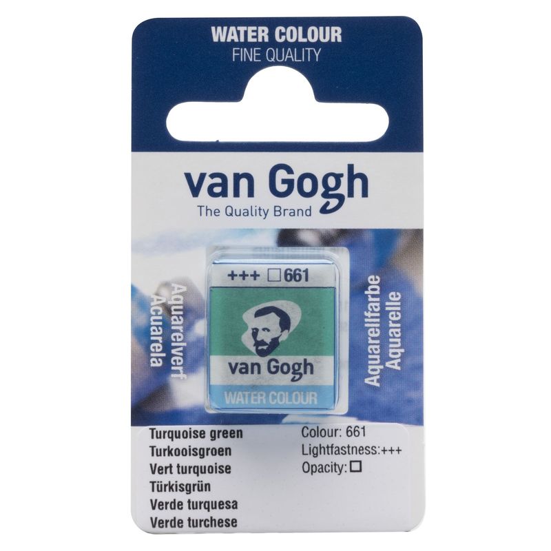 Akvarelmaling - Van Gogh half pan Turquoise Green 661